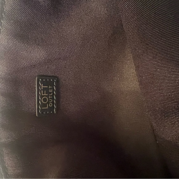 LOFT Outlet Tweed Cosmetic Makeup Pouch Bag Multicolor Black Gold Zipper NWT - Picture 7 of 7